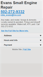 Mobile Screenshot of evanssmallenginerepairky.com