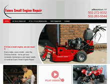 Tablet Screenshot of evanssmallenginerepairky.com